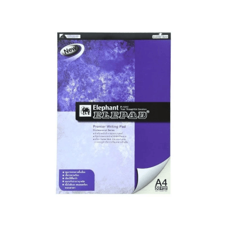 สมุดฉีก ขนาด A4 Elephant (ตราช้าง) เส้นตรง 8 มม. 70G 50แผ่น_1
